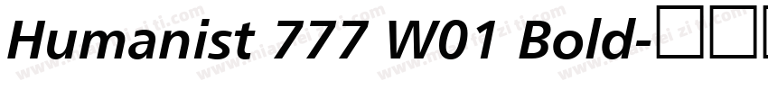 Humanist 777 W01 Bold字体转换
